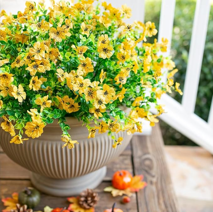 Artificial Fall Flowers Faux Mums - Image 2