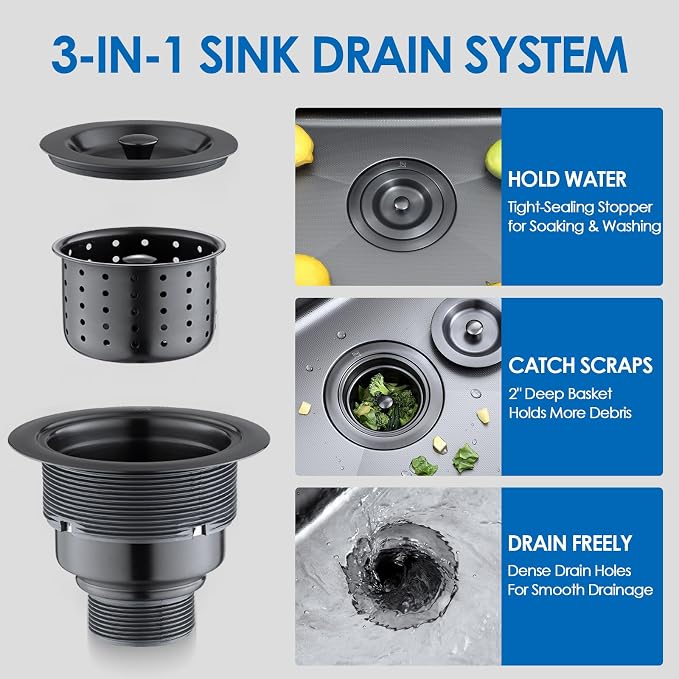 ROVOGO Kitchen Sink Drain Assembly - Image 2