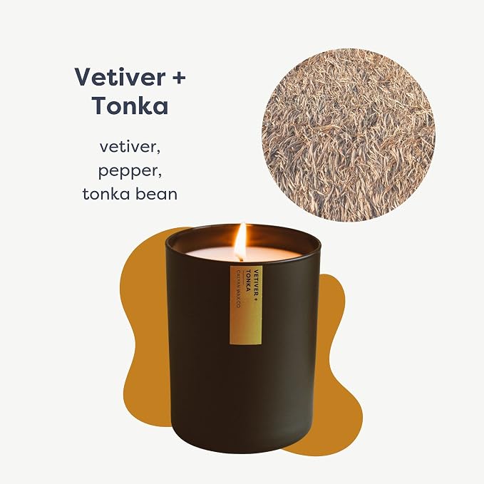 Vetiver & Tonka Scented Candle - Image 2