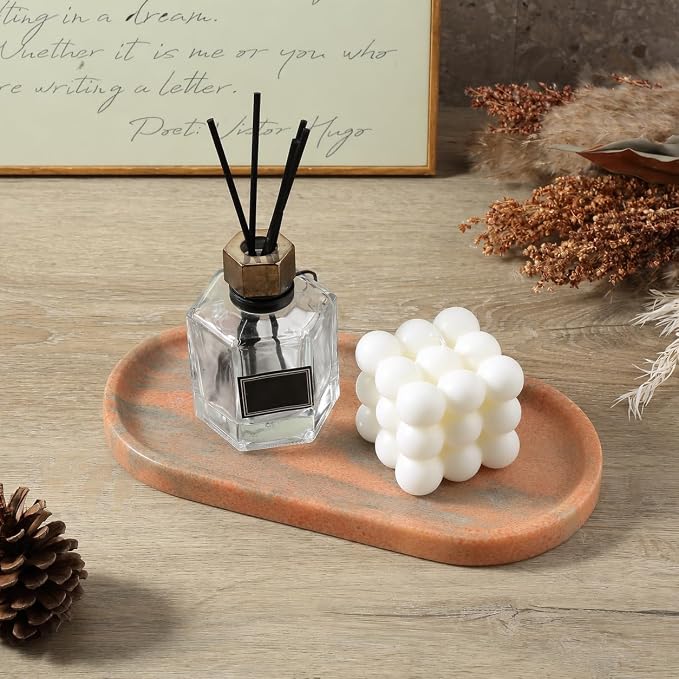 Natural Marble Tray for Bathroom Countertop, Vanity Tray for Decor | 10" x 5" - Image 7