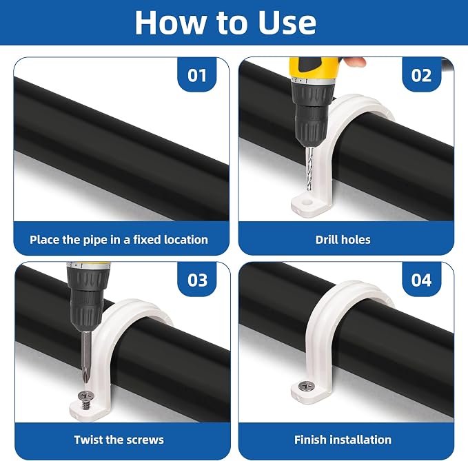20 Set PVC conduit pipe strap clamps Φ32 MM - Image 7