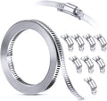Stainless Steel Worm Gear Hose Clamp Assortment Kit, Cut-To-Fit | DIY 12FT by Steelsoft