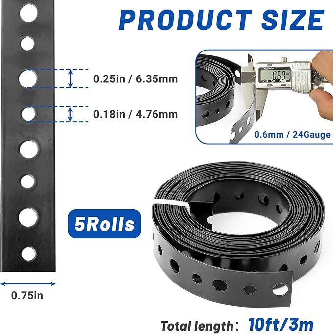5 Rolls Black Metal Strapping - Image 2