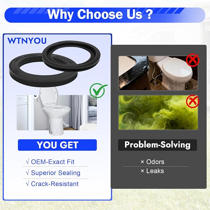 RV Toilet Seal Kit to Replace RV Toilet Gasket and Flush Ball Seal - Image 6