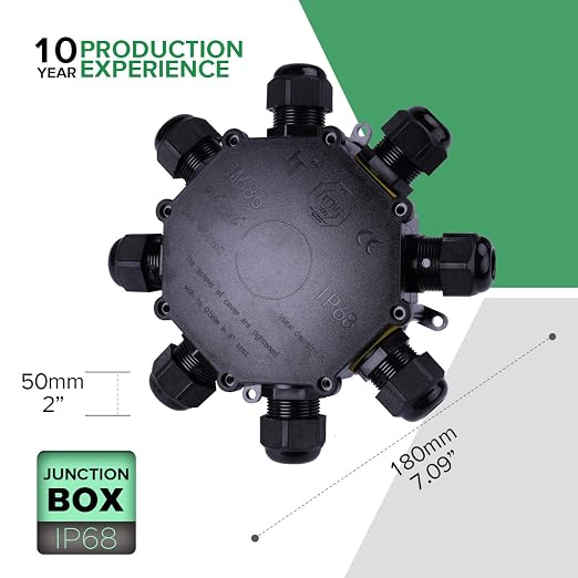 8 Way Electrical Junction Box, La Vane IP68 Waterproof 8 Way Cable Connector - Image 2