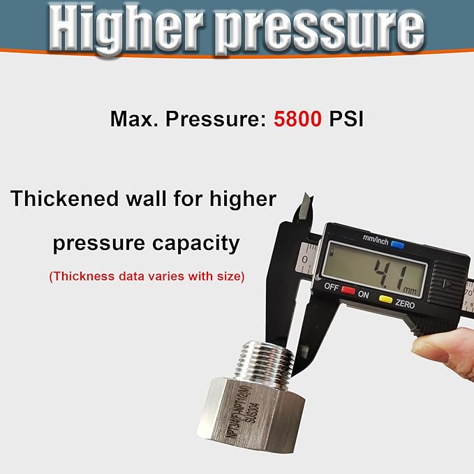 1/2" Female to 1/4" Male NPT Reducer Adapter, 304 Stainless Steel Reducing Pipe - Image 5
