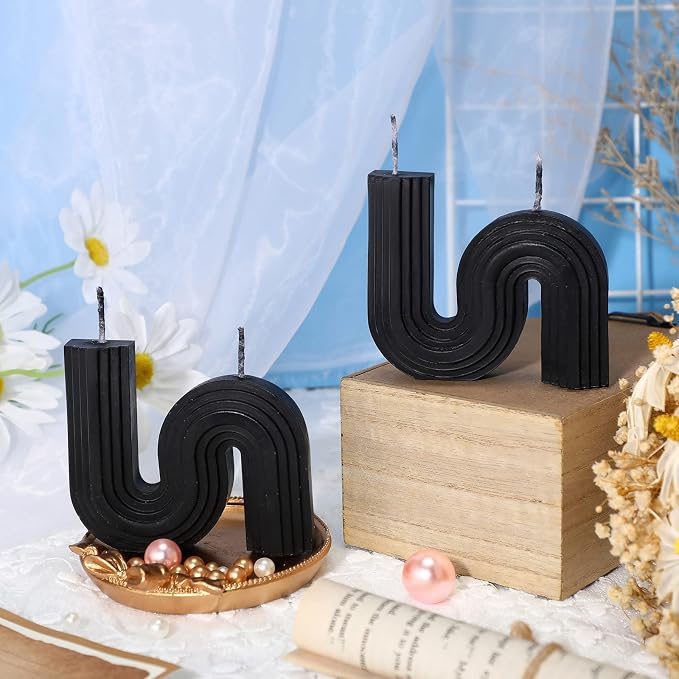 Tondiamo 2 Pcs Aesthetic Candles Twist Shaped Aesthetic Candles Cool S Shape - Image 5