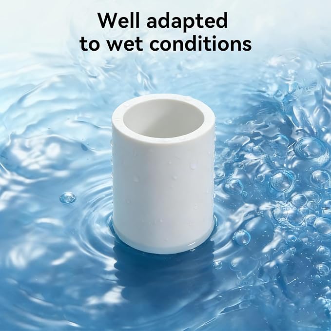 9 Pack 3/4 Inch White PVC Pipe Coupling, Socket x Socket, Schedule 40 Heavy - Image 6