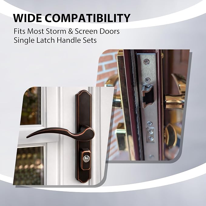 House Guard Storm Door Lock Body, Flat Slot, Adjustable 22/26mm Backset | Flat - Image 7