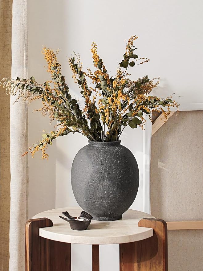 Large Blak Ceramic Vase - Image 2