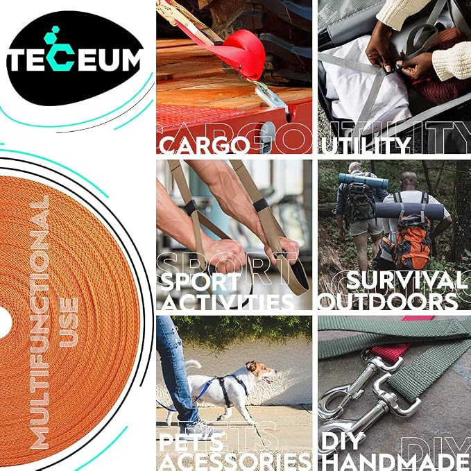 Webbing Strap, 3/4" to 2", 10-50 Yds, EDC gear, backpack repair and pet dog - Image 4