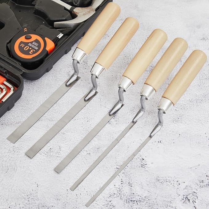 5 Pcs Pointer Trowel, 6-3/4" by 1/4", Wood Handle | Professional Mortar Repair - Image 6
