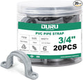 OURU 3/4 Inch PVC Pipe Straps, 2-Hole Plastic Conduit Clamp, Pipe Protection & by OURU