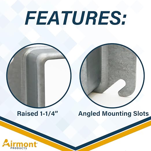 Airmont Products 1-1/4" Raised Mud Rings, Square Device Cover, 1-Gang Outlet - Image 3