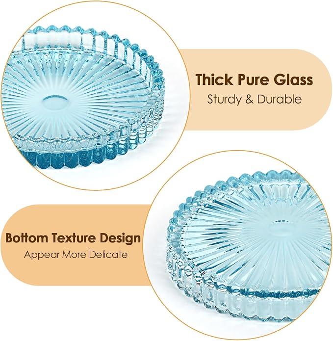 Modern Clear Coaster Set of 5- Glass Coasters - Image 4