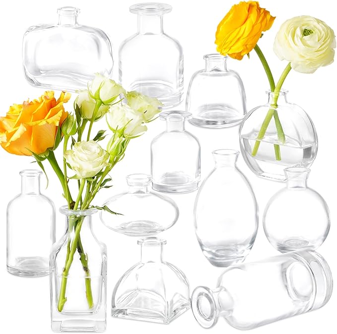 Bud Vases Set of 12, Small Vases | by DOLEEYAE