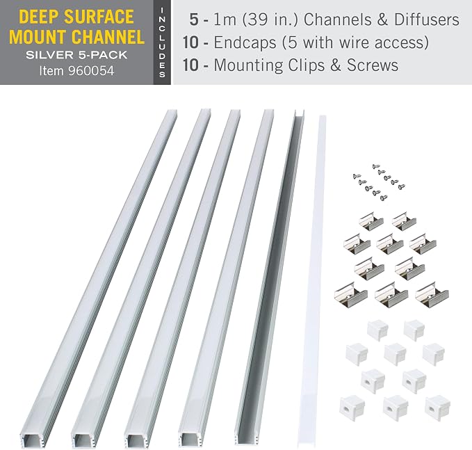 Armacost Lighting LED Tape Light Mounting Channel, Deep Surface Mount - Image 5