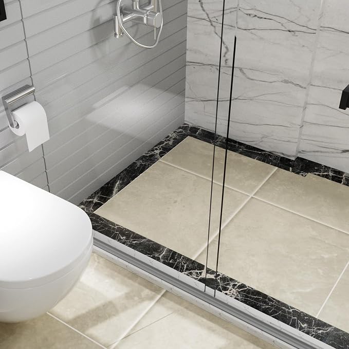 Duzzy 67 Inch Shower Threshold Water Dam Guard, Silicone Rubber Shower Door - Image 7