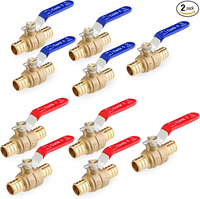 3/4 INCH PEX-B Ball Valves, Lead-Free Brass Full Port Shut-Off Valve by Unknown
