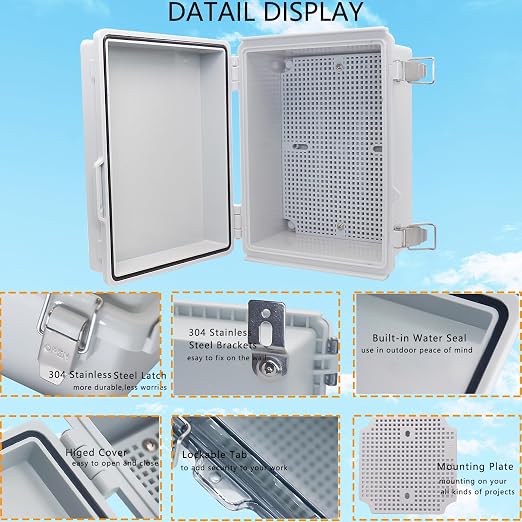 IP67Junction Box, ABS Plastic Outdoor Waterproof Box Electrical Enclosure - Image 3