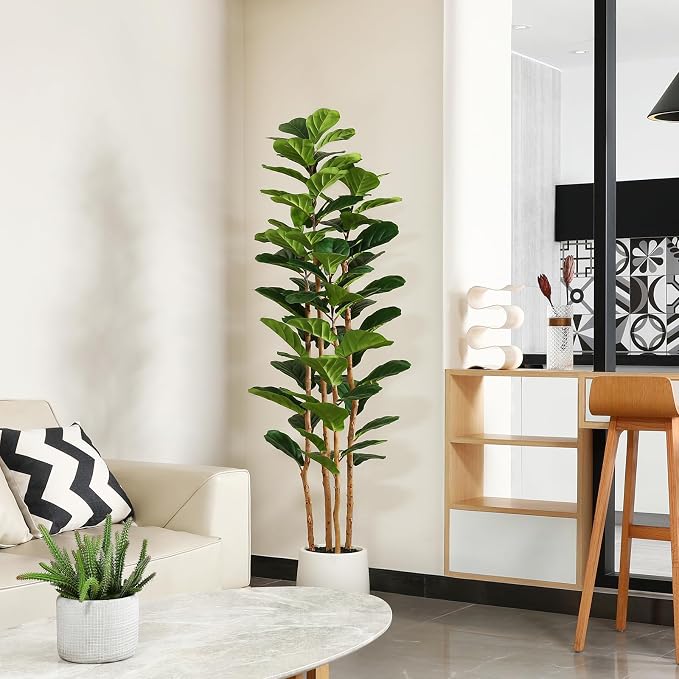 6FT Artificial Fiddle Leaf Fig Tree - Image 3