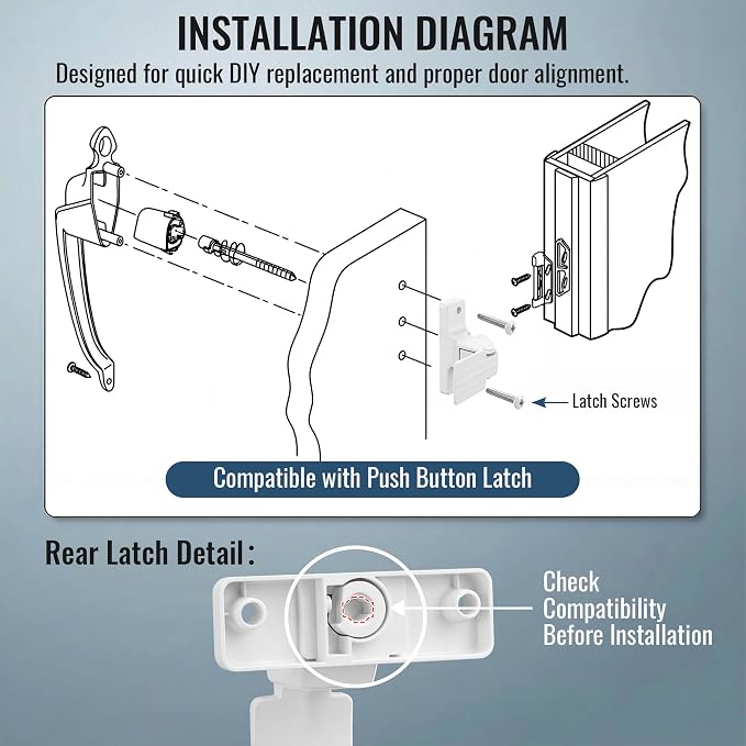 Screen Door Latch Inside Handle - Image 4