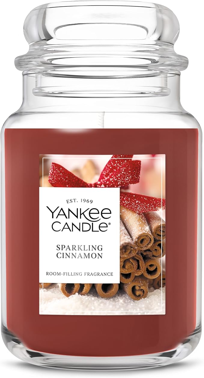 Yankee Candle Sparkling Cinnamon, Christmas Scented Candle, 22oz Large Jar by Unknown