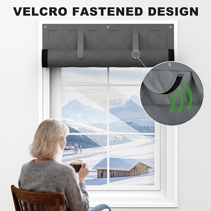Thermal Insulated Window Cover, Curtain Size 26 x 38 Inch, Heavy Duty Dense - Image 3