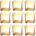 Square Glass Vases Set of 9, Amber Glass Vase by MARTAGE