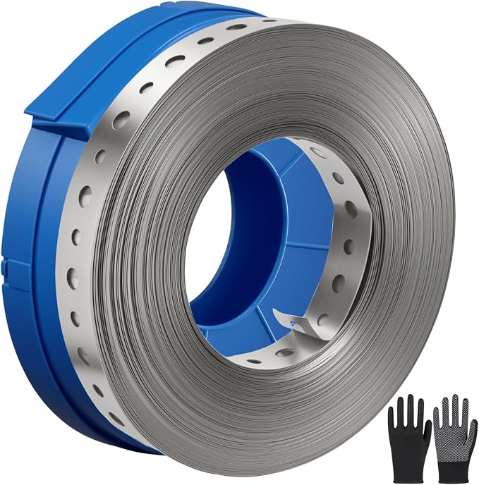 Galvanized Metal Strap 3/4" x 100 FT, Heavy Duty Metal Hanger Strapping by LEZAA