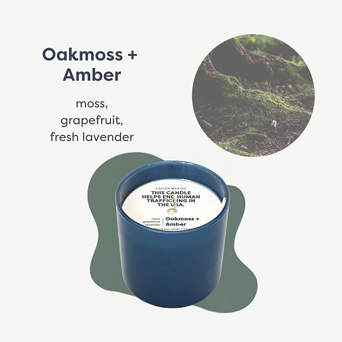 Dignity Series Oakmoss & Amber Scented Candle | 35 Hour Burn - Image 2