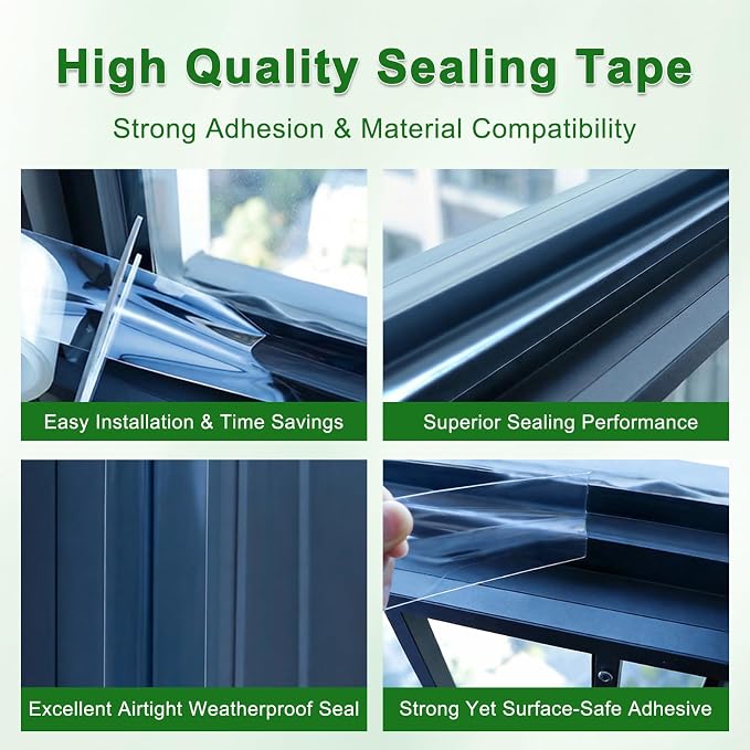 Qoqooice Transparent Window Weather Sealing Tape 2 Inch x 33 FT Weather - Image 4