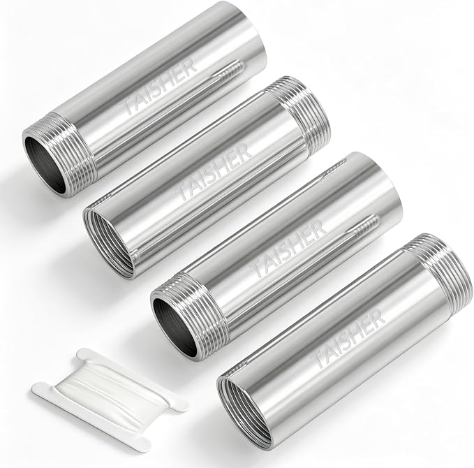 4pcs Thickened Nipple Cast Pipe 3/4" MNPT x 3/4" FNPT by TAISHER