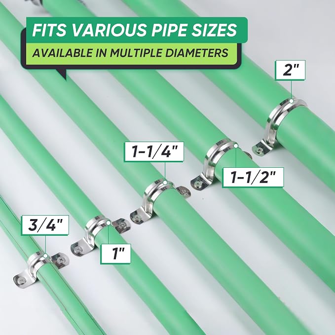 30PCS 1-1/4 inch Stainless Steel Conduit Clamps, Includes 10 Matching Screws | - Image 6