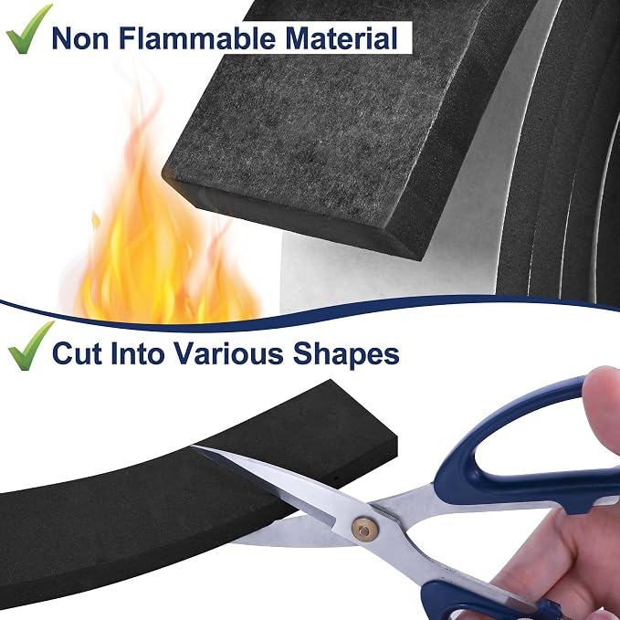 20Ft Foam Tapes Self Adhesive Seal Strips 1In x 3/4In x 10Ft Each Roll - Image 4