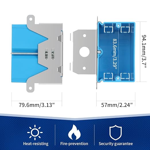 Single Gang Adjustable PVC Electrical Box, 21 cu. in., 1 Pack | Adjustable depth - Image 2