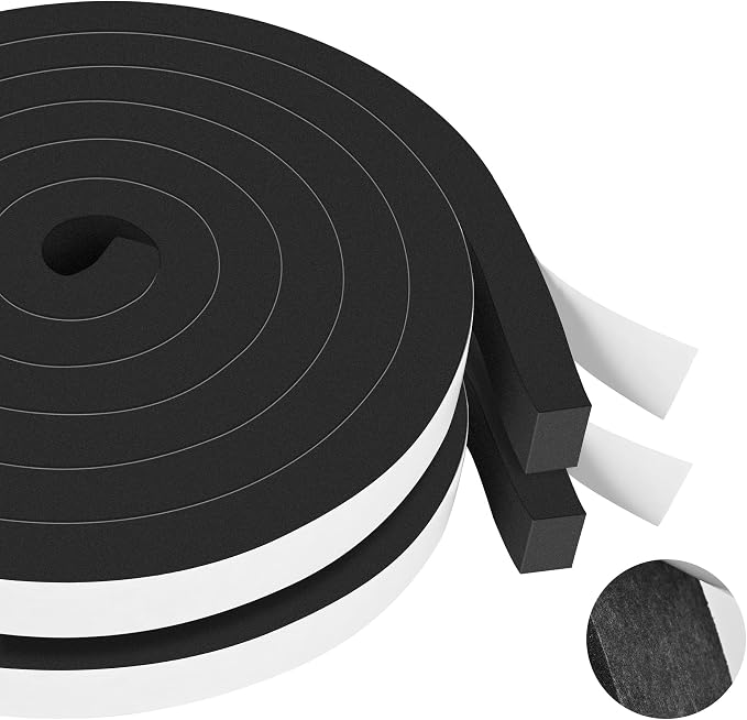 20Ft Foam Tapes Self Adhesive Seal Strips 1In x 3/4In x 10Ft Each Roll by MYFAMIREA