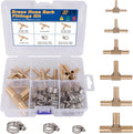 KOOTANS 18PCS Brass Hose Barb Fittings Barb Tee T-Fitting 3 Way Union Kit 1/8″ by KOOTANS