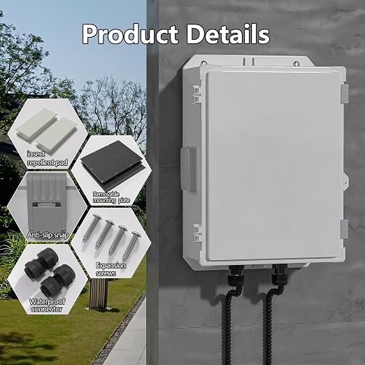 ABS Electrical Enclosure Box, 18.3" H x 12.7" L x 6.5" W - Image 5