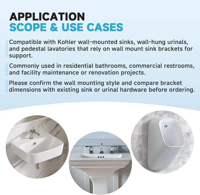 1224196 Wall Mount Sink Hanger Kit Compatible - Image 4