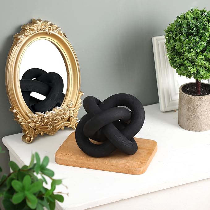 Yalikop 3 Link Wood Knot Decor Rustic Table Shelf Home Decor Accents, Boho - Image 6