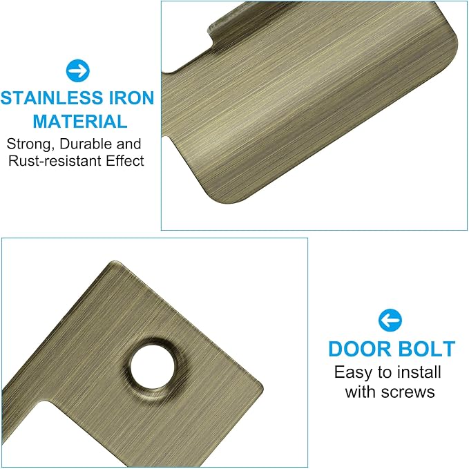 PATIKIL 2-3/4" Door Lock Strike Plate, Door Backplate - Image 3