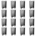 Relaxweex 16 Pack Plastic Shallow Electrical Box, 8 Cubic Inch Grey Shallow by Relaxweex