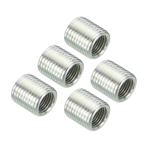 PATIKIL 9/16-18 to M10 Thread Adapters Sleeve Reducing Nut, 5 Pack 15mm Screw by PATIKIL