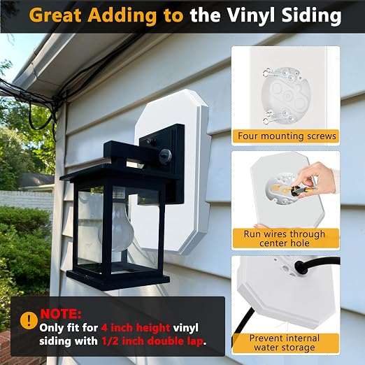 Siding Mounting Kit, Siding Mount Block, Outdoor Light Mounting Block - Image 6