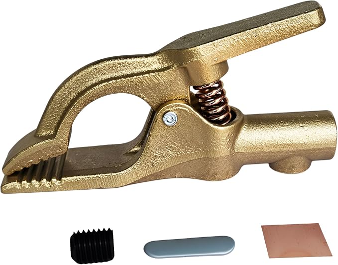 300-Amp Welding Ground Clamp, Heavy-Duty Brass Earth Clamp - Image 2