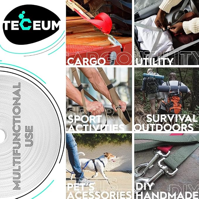 Webbing Strap, 3/4" to 2", 10-50 Yds, EDC gear, backpack repair and pet dog - Image 4