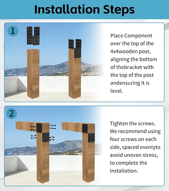 2 Pack 4x4 Heavy-Duty Post Bracket - Image 4