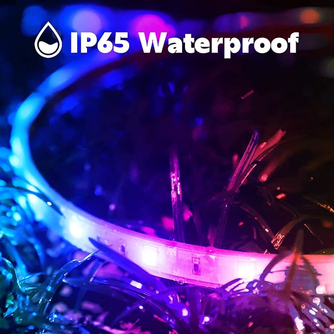 FBZ 60Ft Outdoor Waterproof LED Strip Lights, Music Sync RGB IP65 Led Lights - Image 6