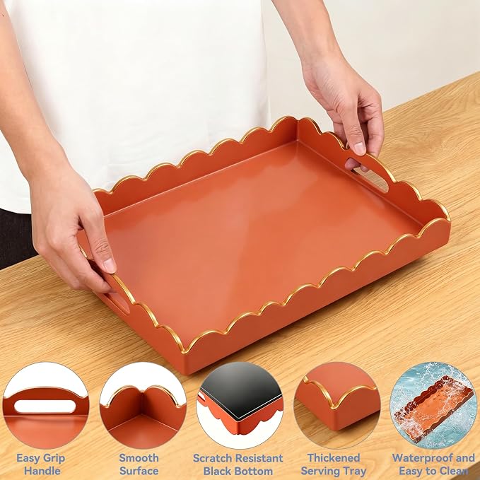 AGIOTA Coffee Table Trays for Living Room Serving Tray - Image 4